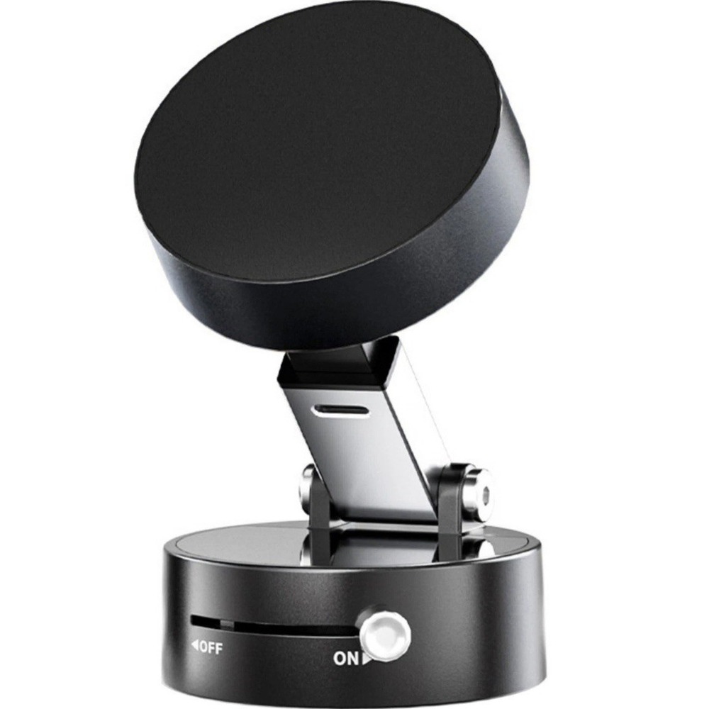 Foldable Magnetic Phone Holder Vacuum Suction Cup Car Mount Rotating